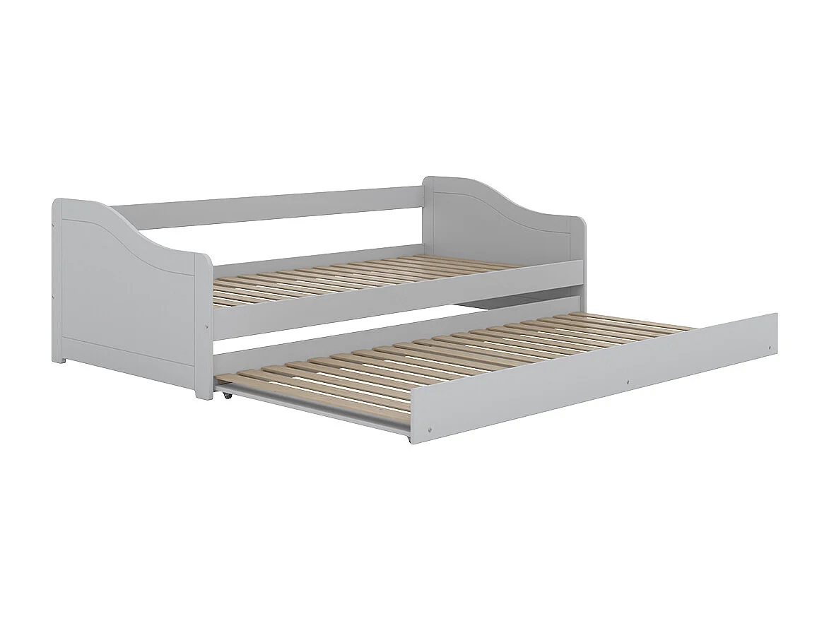90x200 bed inclusief matrasbodem en lade Kocot Kids Allison Wit