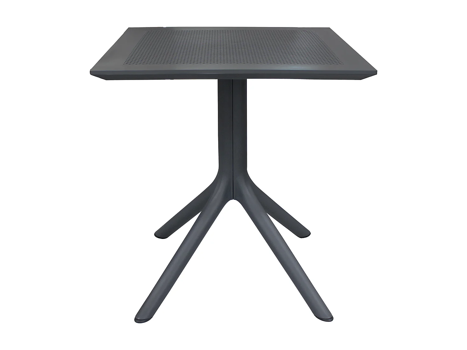 MilaniHome.it - tavolo da giardino in polipropilene di design per esterno giardino cm 80 l x 80 p x 75 hdi coloreAntracite