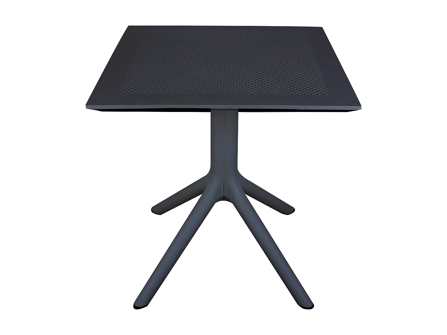 MilaniHome.it - tavolo da giardino in polipropilene di design per esterno giardino cm 80 l x 80 p x 75 hdi coloreAntracite