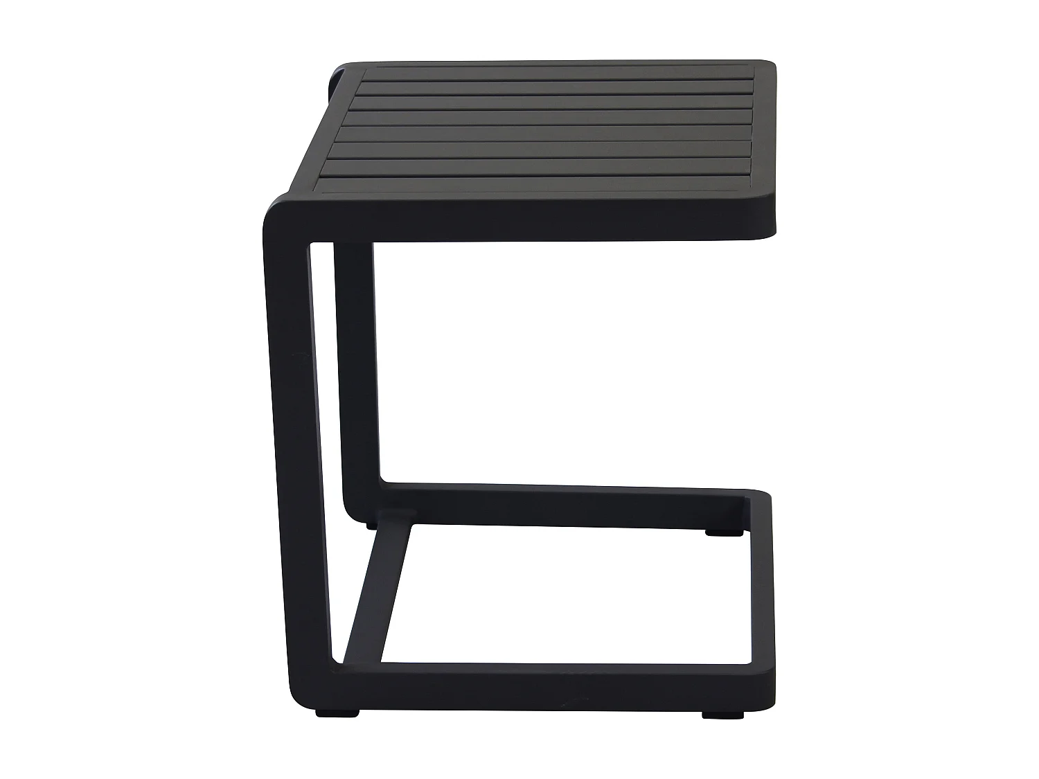 MilaniHome.it - tavolino da giardino in alluminio di design per esterno giardino cm 40 l x 40 p x 45 hdi coloreAntracite