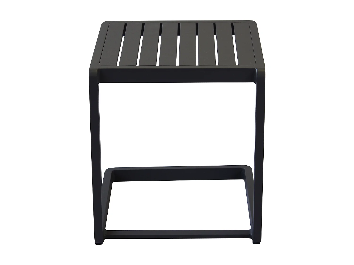 MilaniHome.it - tavolino da giardino in alluminio di design per esterno giardino cm 40 l x 40 p x 45 hdi coloreAntracite