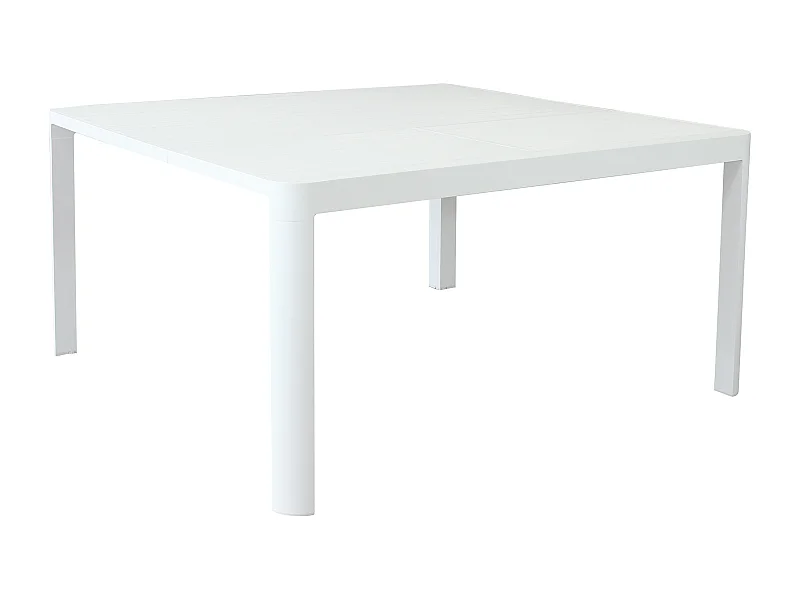 MilaniHome.it - tavolo da giardino in alluminio allungabile 100/150 x 150 cm di design per esterno giardino cm 100/150 x 150 x 75 hdi coloreBianco
