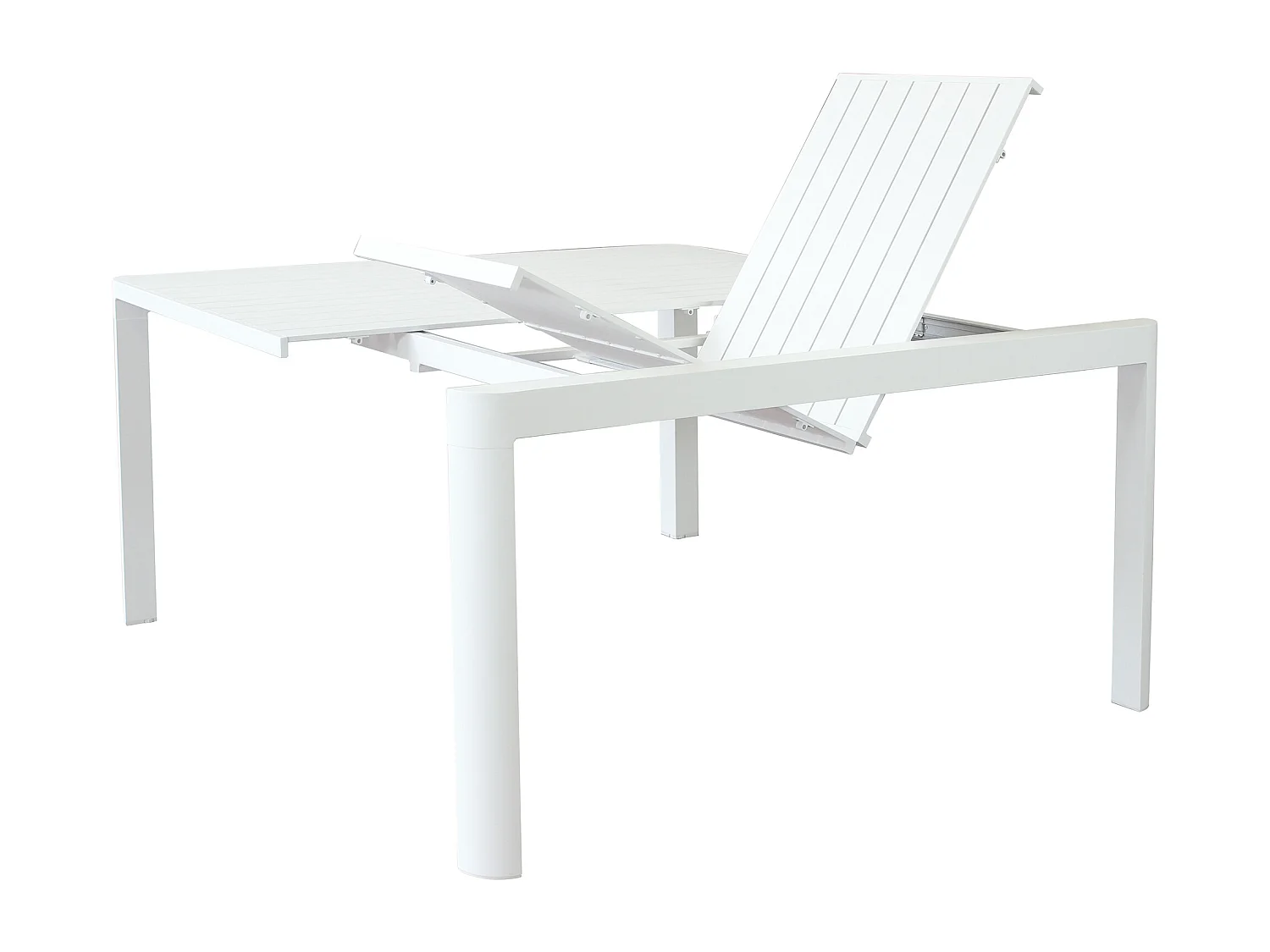 MilaniHome.it - tavolo da giardino in alluminio allungabile 100/150 x 150 cm di design per esterno giardino cm 100/150 x 150 x 75 hdi coloreBianco