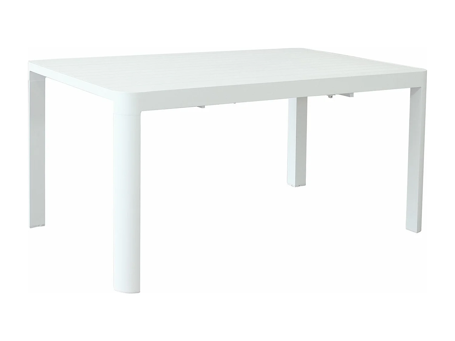 MilaniHome.it - tavolo da giardino in alluminio allungabile 100/150 x 150 cm di design per esterno giardino cm 100/150 x 150 x 75 hdi coloreBianco