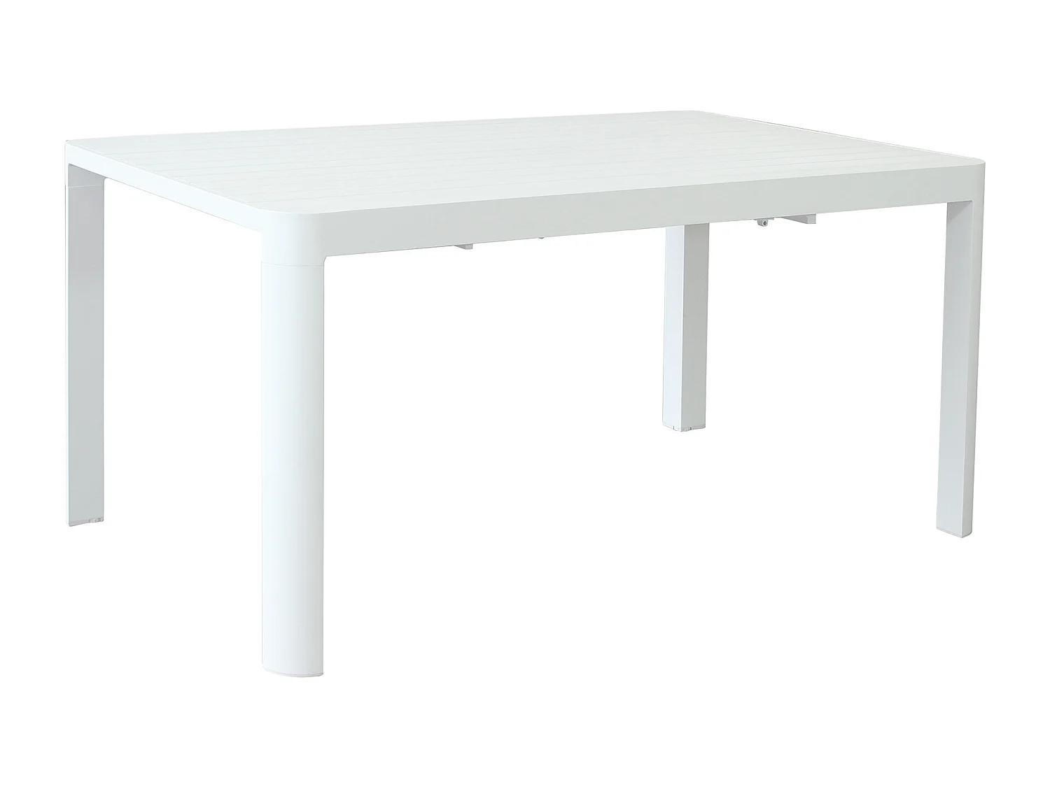 MilaniHome.it - tavolo da giardino in alluminio allungabile 100/150 x 150 cm di design per esterno giardino cm 100/150 x 150 x 75 hdi coloreBianco
