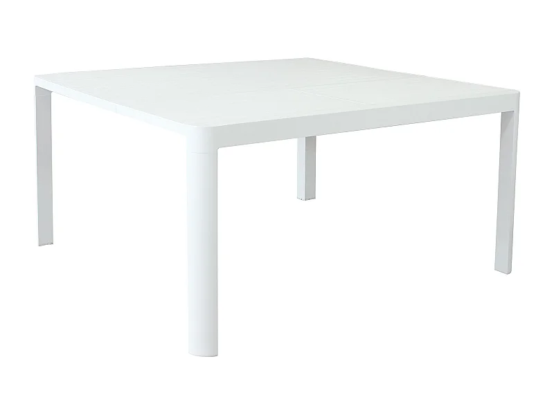 MilaniHome.it - tavolo da giardino in alluminio allungabile 100/150 x 150 cm di design per esterno giardino cm 100/150 x 150 x 75 hdi coloreBianco