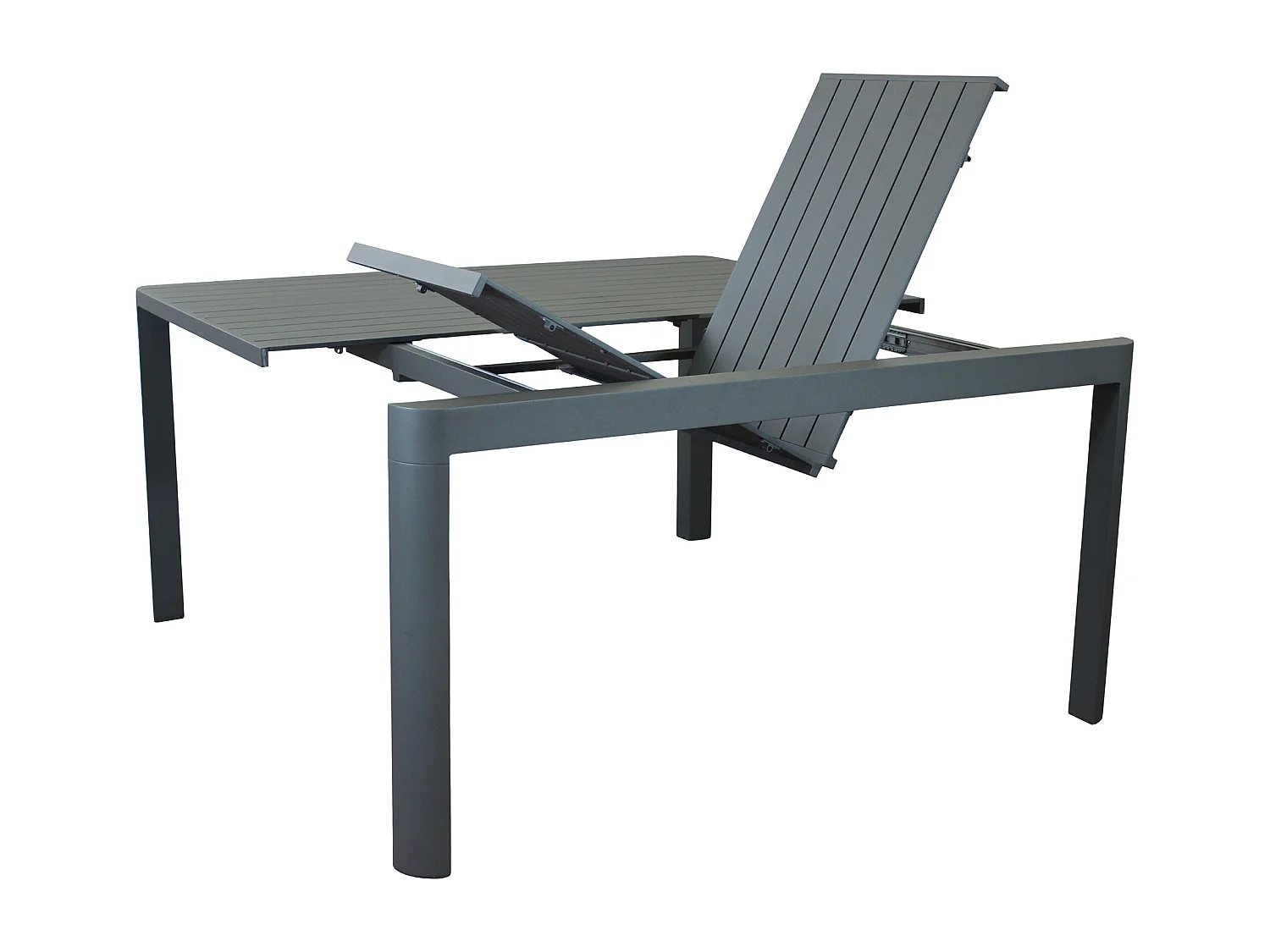 MilaniHome.it - tavolo da giardino in alluminio allungabile 100/150 x 150 cm di design per esterno giardino cm 100/150 x 150 x 75 hdi coloreAntracite