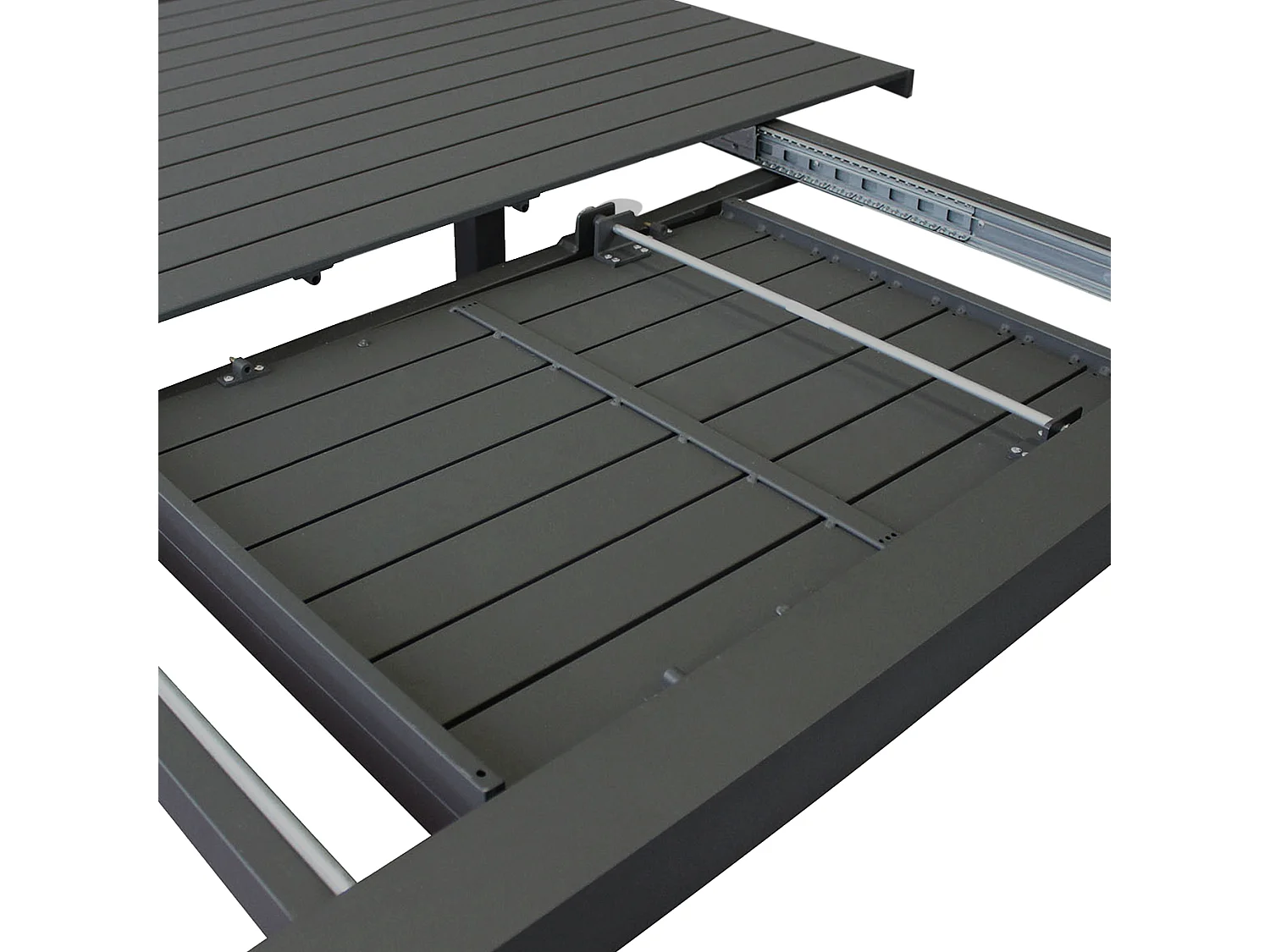 MilaniHome.it - tavolo da giardino in alluminio allungabile 100/150 x 150 cm di design per esterno giardino cm 100/150 x 150 x 75 hdi coloreAntracite