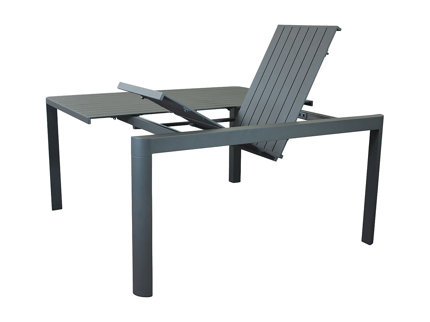 MilaniHome.it - tavolo da giardino in alluminio allungabile 100/150 x 150 cm di design per esterno giardino cm 100/150 x 150 x 75 hdi coloreAntracite