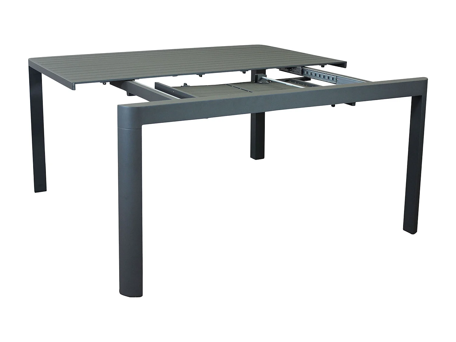 MilaniHome.it - tavolo da giardino in alluminio allungabile 100/150 x 150 cm di design per esterno giardino cm 100/150 x 150 x 75 hdi coloreAntracite