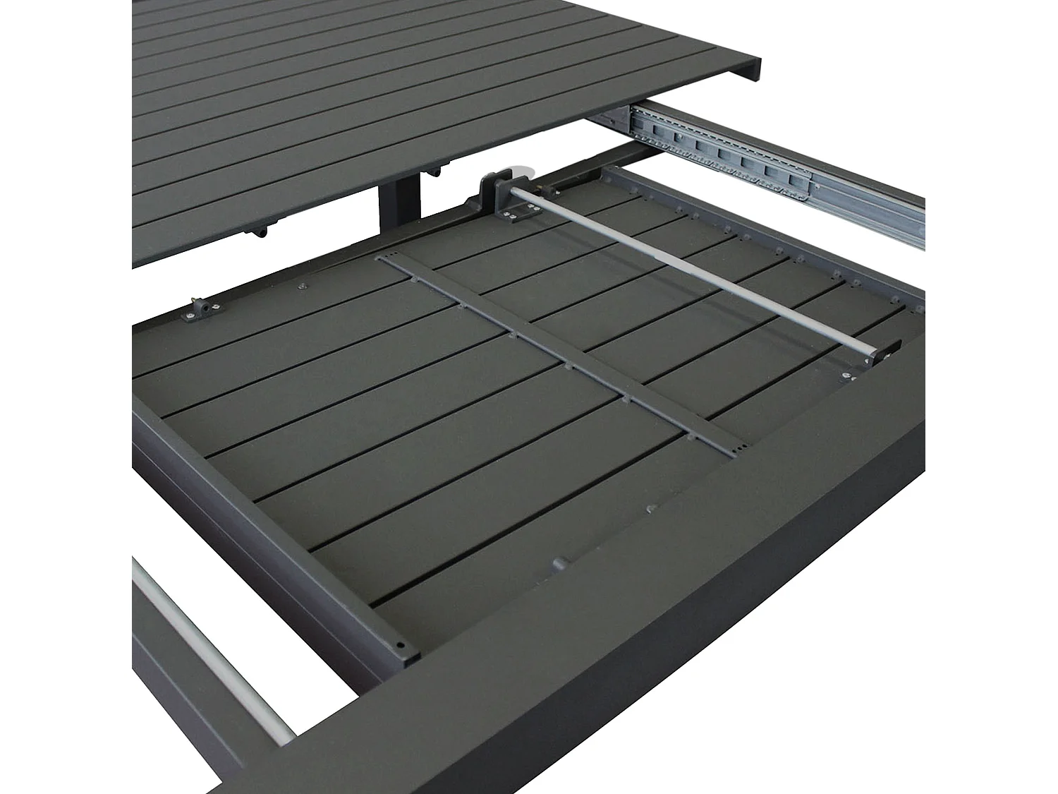 MilaniHome.it - tavolo da giardino in alluminio allungabile 100/150 x 150 cm di design per esterno giardino cm 100/150 x 150 x 75 hdi coloreAntracite