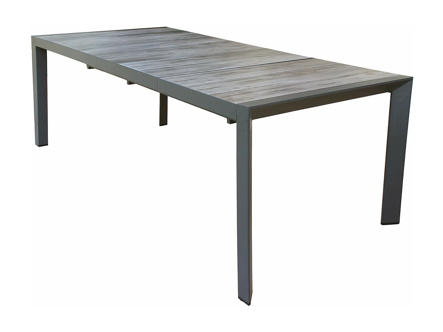 MilaniHome.it - tavolo da giardino in alluminio e ceramica effetto legno di design moderno per esternocm 175/235 x 100 x 75 hdi coloreAntracite