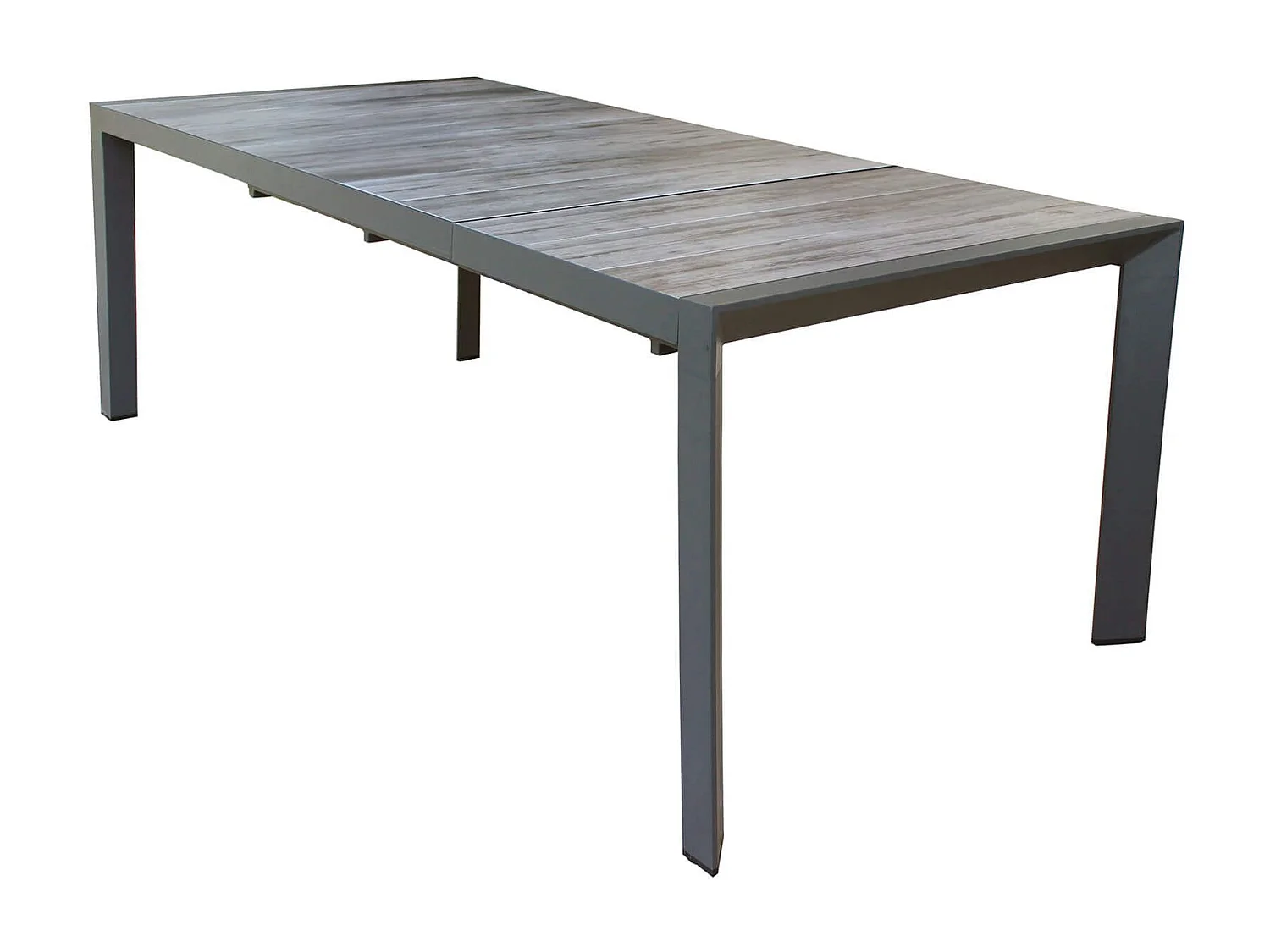 MilaniHome.it - tavolo da giardino in alluminio e ceramica effetto legno di design moderno per esternocm 175/235 x 100 x 75 hdi coloreAntracite