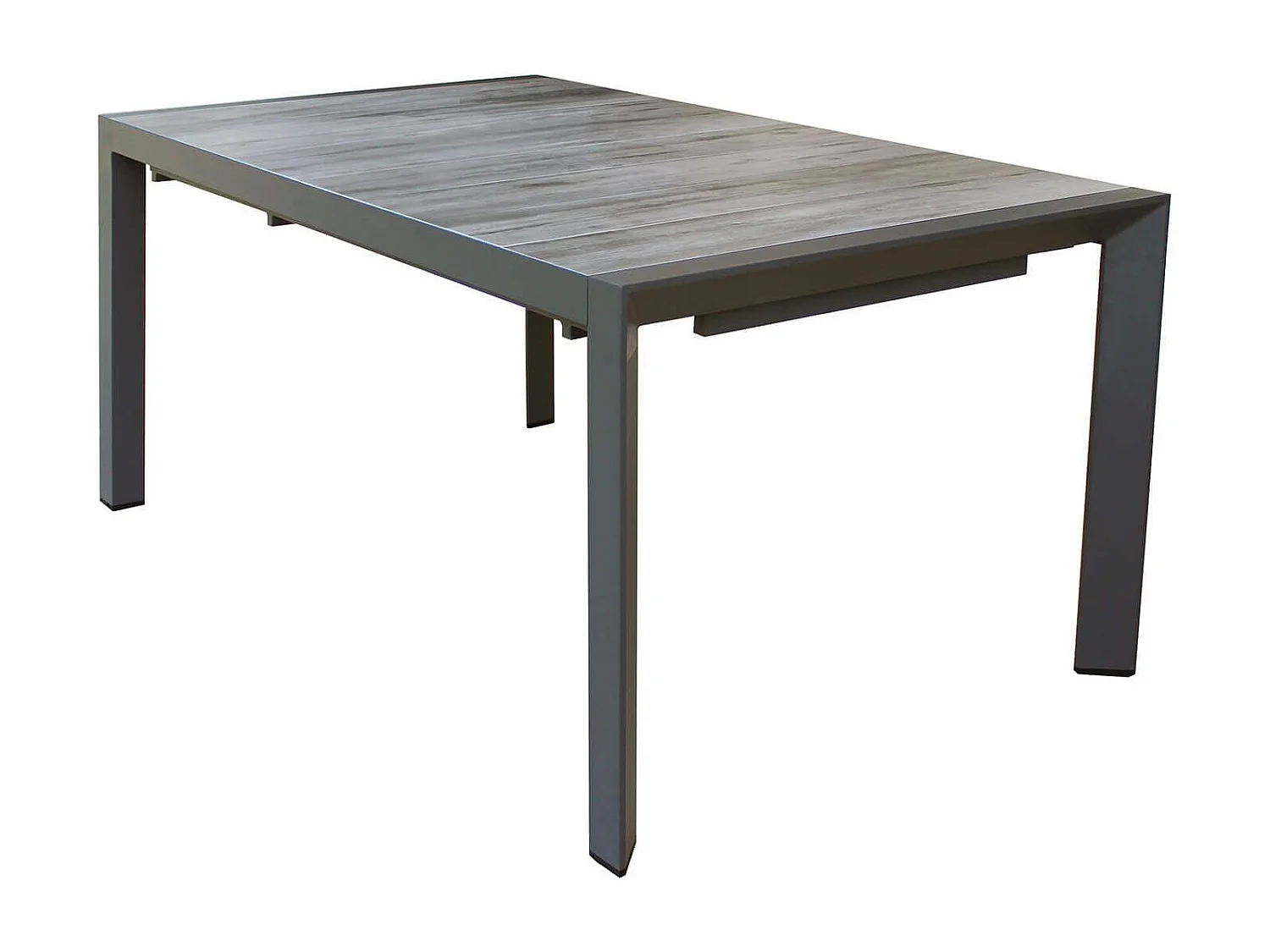 MilaniHome.it - tavolo da giardino in alluminio e ceramica effetto legno di design moderno per esternocm 175/235 x 100 x 75 hdi coloreAntracite