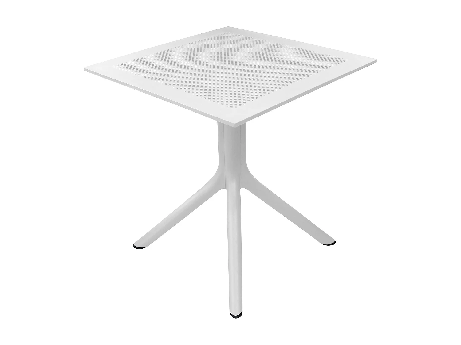 MilaniHome.it - tavolo da giardino in polipropilene di design moderno industrial cm 70 x 70 x 75 hdi coloreBianco