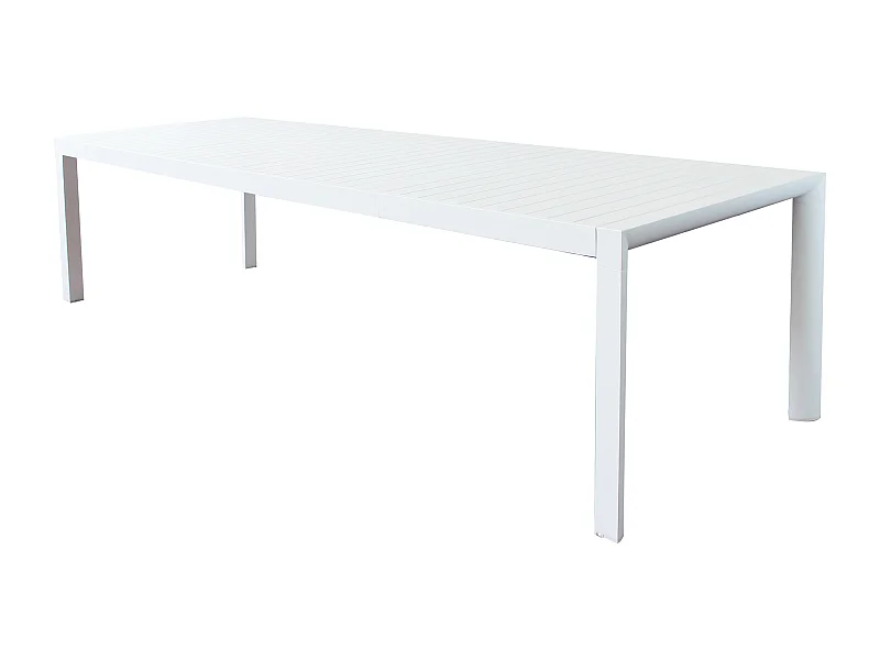 MilaniHome.it - Tavolo Da Giardino Allungabile In Alluminio antiruggine 225/300x100di coloreBianco