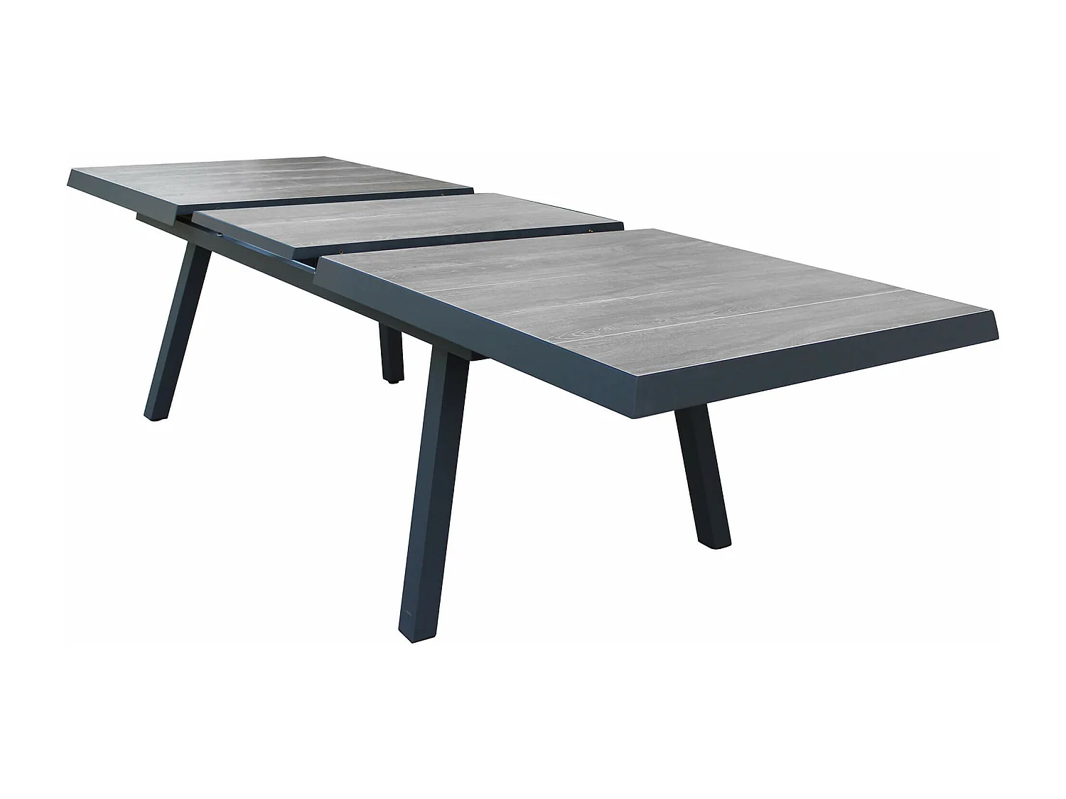 MilaniHome.it - tavolo da giardino allungabile in gres 205/265x105 di design moderno vintage cm 205/265 x 105 x 75 hdi coloreAntracite