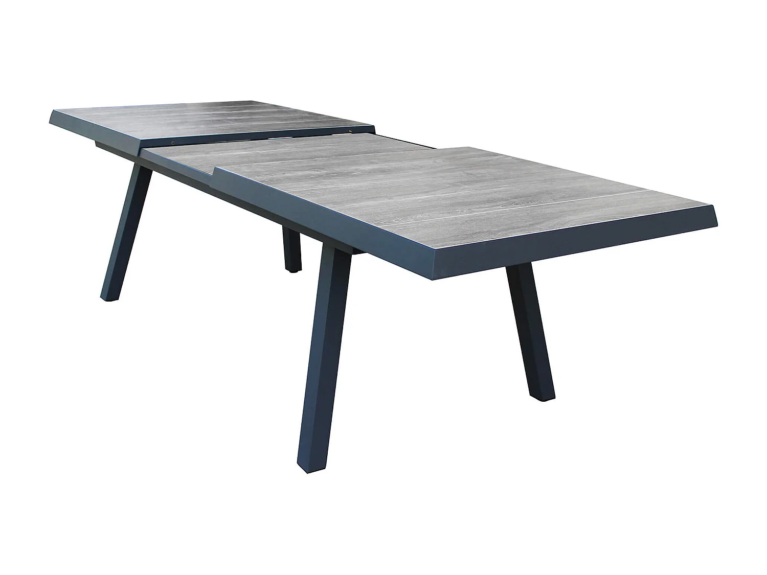 MilaniHome.it - tavolo da giardino allungabile in gres 205/265x105 di design moderno vintage cm 205/265 x 105 x 75 hdi coloreAntracite