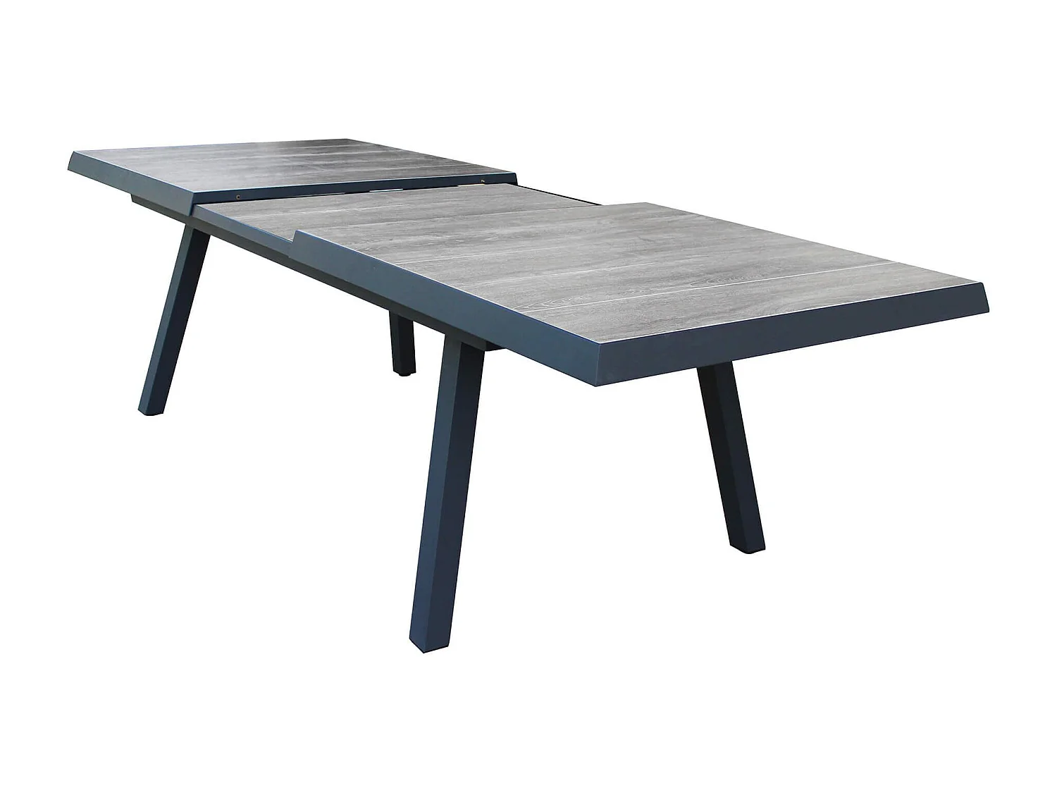 MilaniHome.it - tavolo da giardino allungabile in gres 205/265x105 di design moderno vintage cm 205/265 x 105 x 75 hdi coloreAntracite