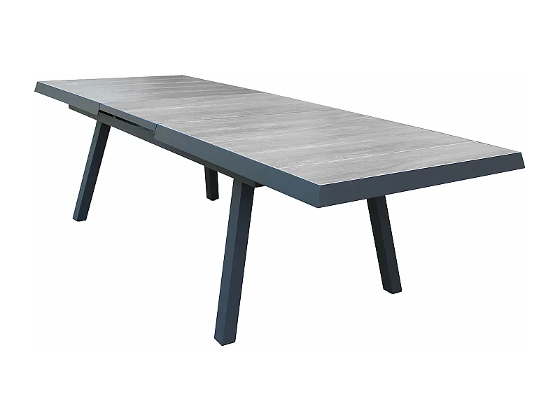 MilaniHome.it - tavolo da giardino allungabile in gres 205/265x105 di design moderno vintage cm 205/265 x 105 x 75 hdi coloreAntracite