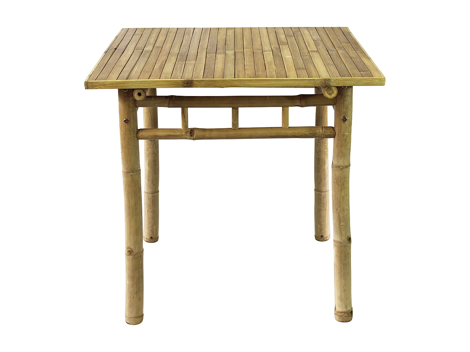 MilaniHome.it - tavolo da giardino in bamboo di design per esterno giardino cm 80 l x 80 p x 75 hdi coloreMarrone chiaro