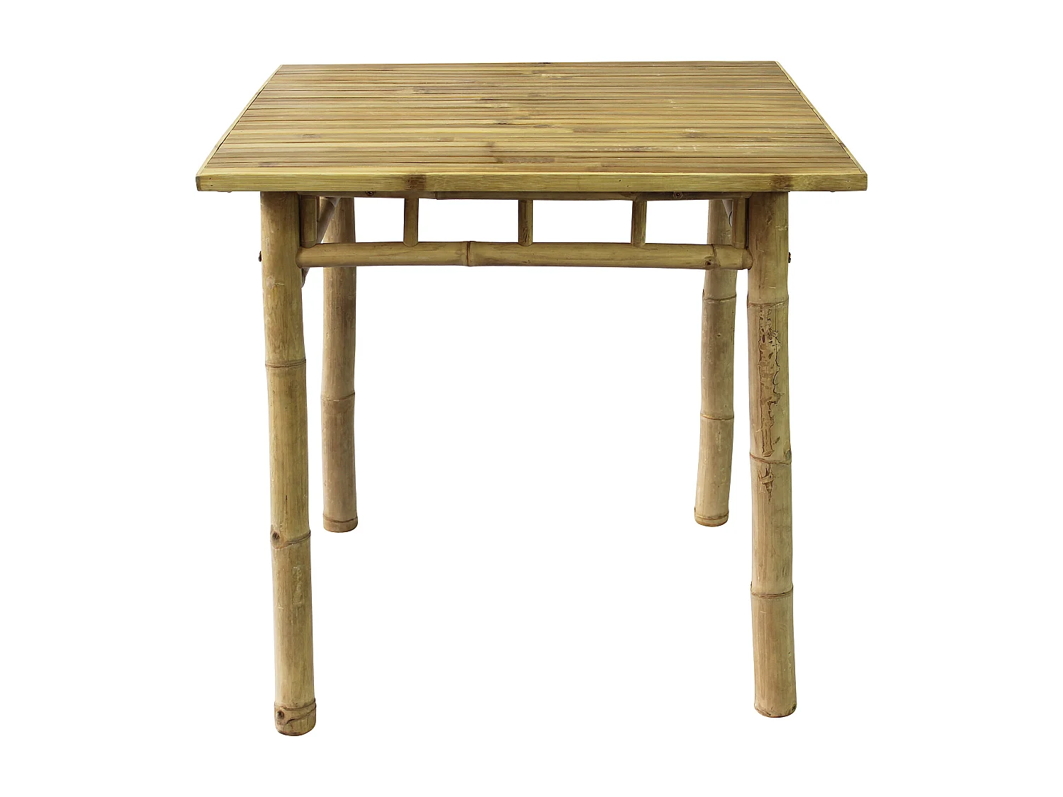 MilaniHome.it - tavolo da giardino in bamboo di design per esterno giardino cm 80 l x 80 p x 75 hdi coloreMarrone chiaro