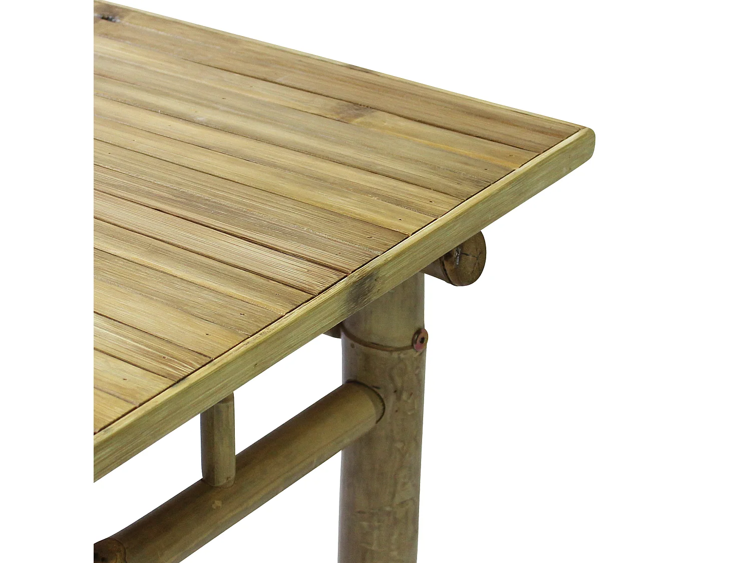 MilaniHome.it - tavolo da giardino in bamboo di design per esterno giardino cm 80 l x 80 p x 75 hdi coloreMarrone chiaro