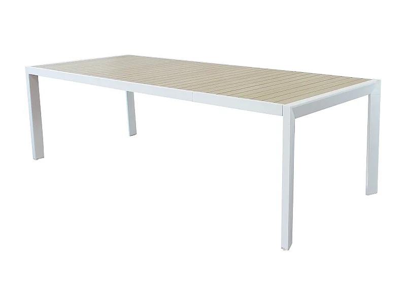 MilaniHome.it - tavolo in alluminio allungabile 190/250x100 cm di design per esterno giardino cm 190/250 x 100 x 75di coloreBianco