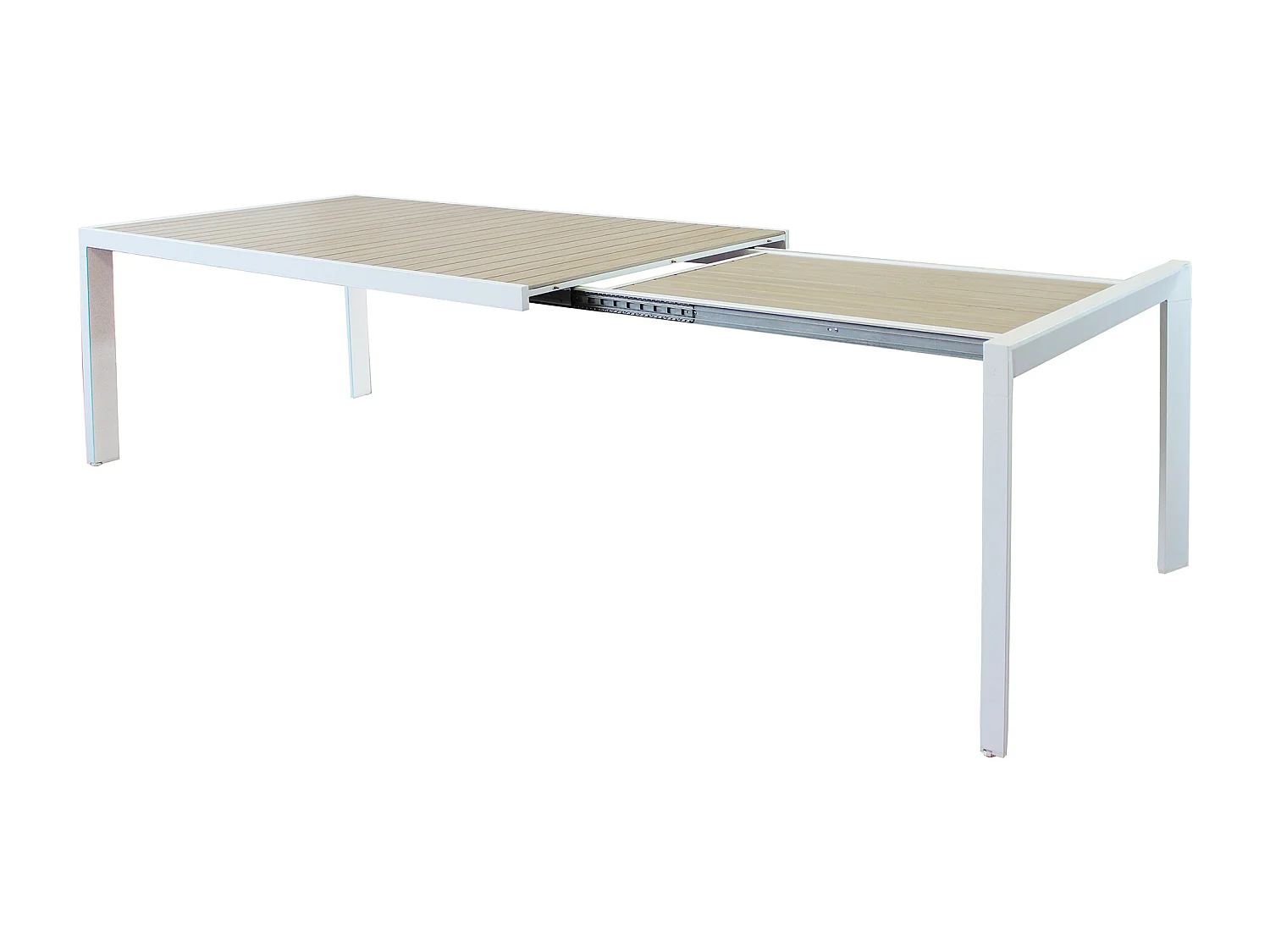 MilaniHome.it - tavolo in alluminio allungabile 190/250x100 cm di design per esterno giardino cm 190/250 x 100 x 75di coloreBianco