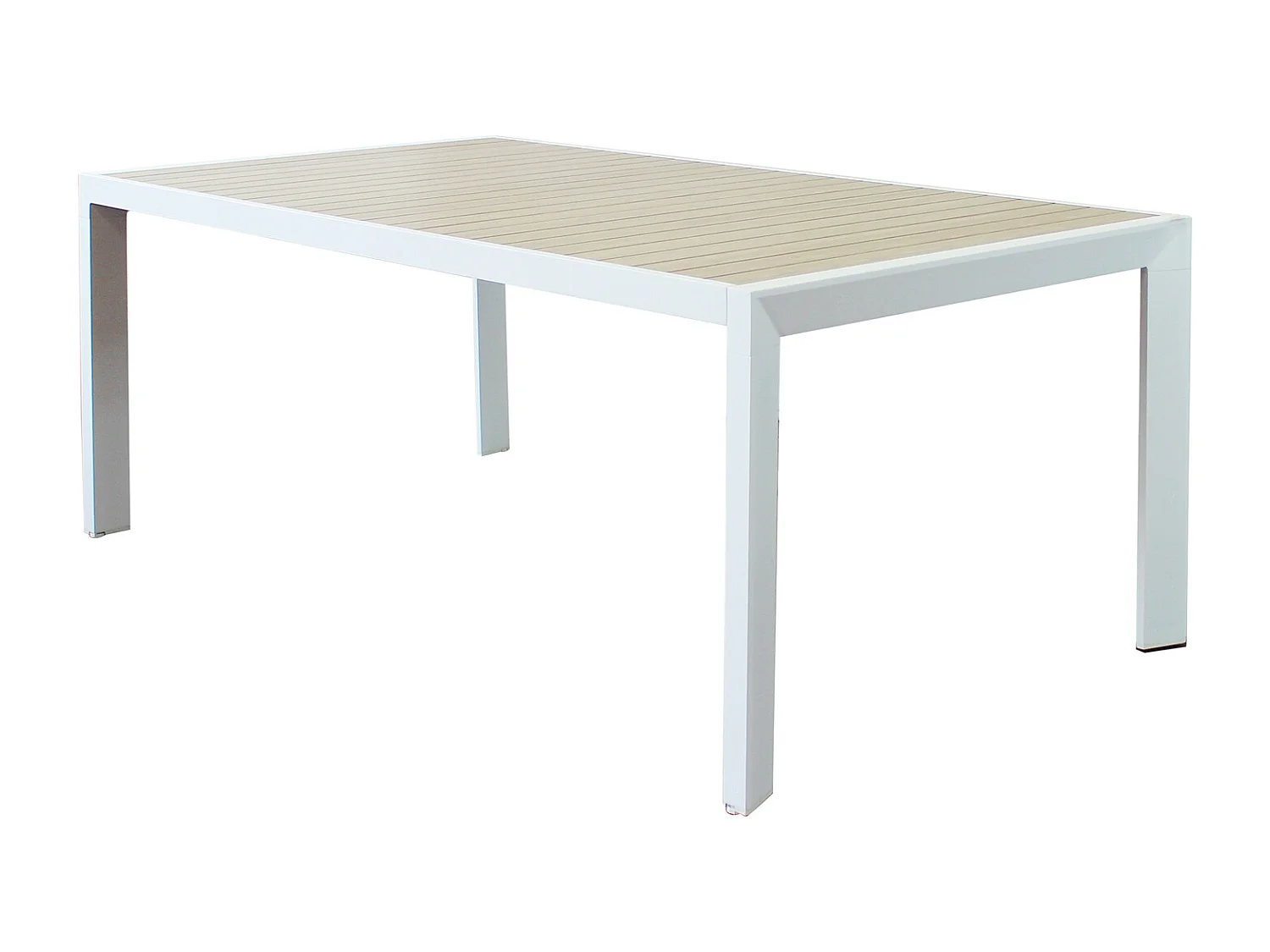 MilaniHome.it - tavolo in alluminio allungabile 190/250x100 cm di design per esterno giardino cm 190/250 x 100 x 75di coloreBianco