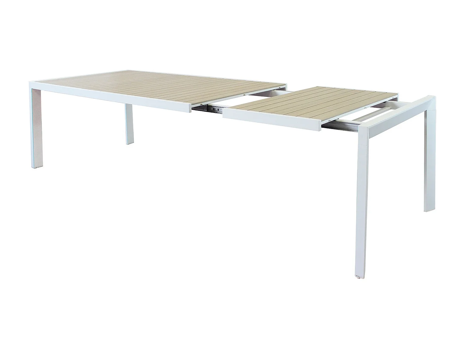 MilaniHome.it - tavolo in alluminio allungabile 190/250x100 cm di design per esterno giardino cm 190/250 x 100 x 75di coloreBianco