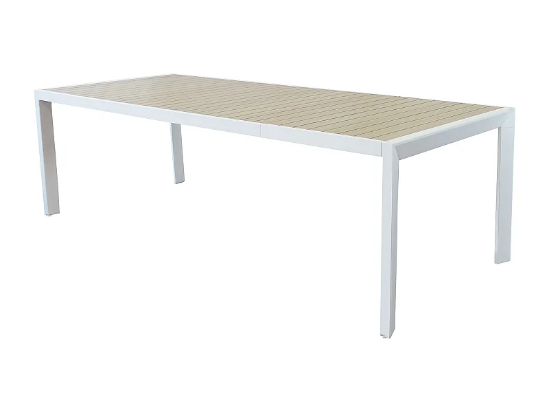 MilaniHome.it - tavolo in alluminio allungabile 190/250x100 cm di design per esterno giardino cm 190/250 x 100 x 75di coloreBianco