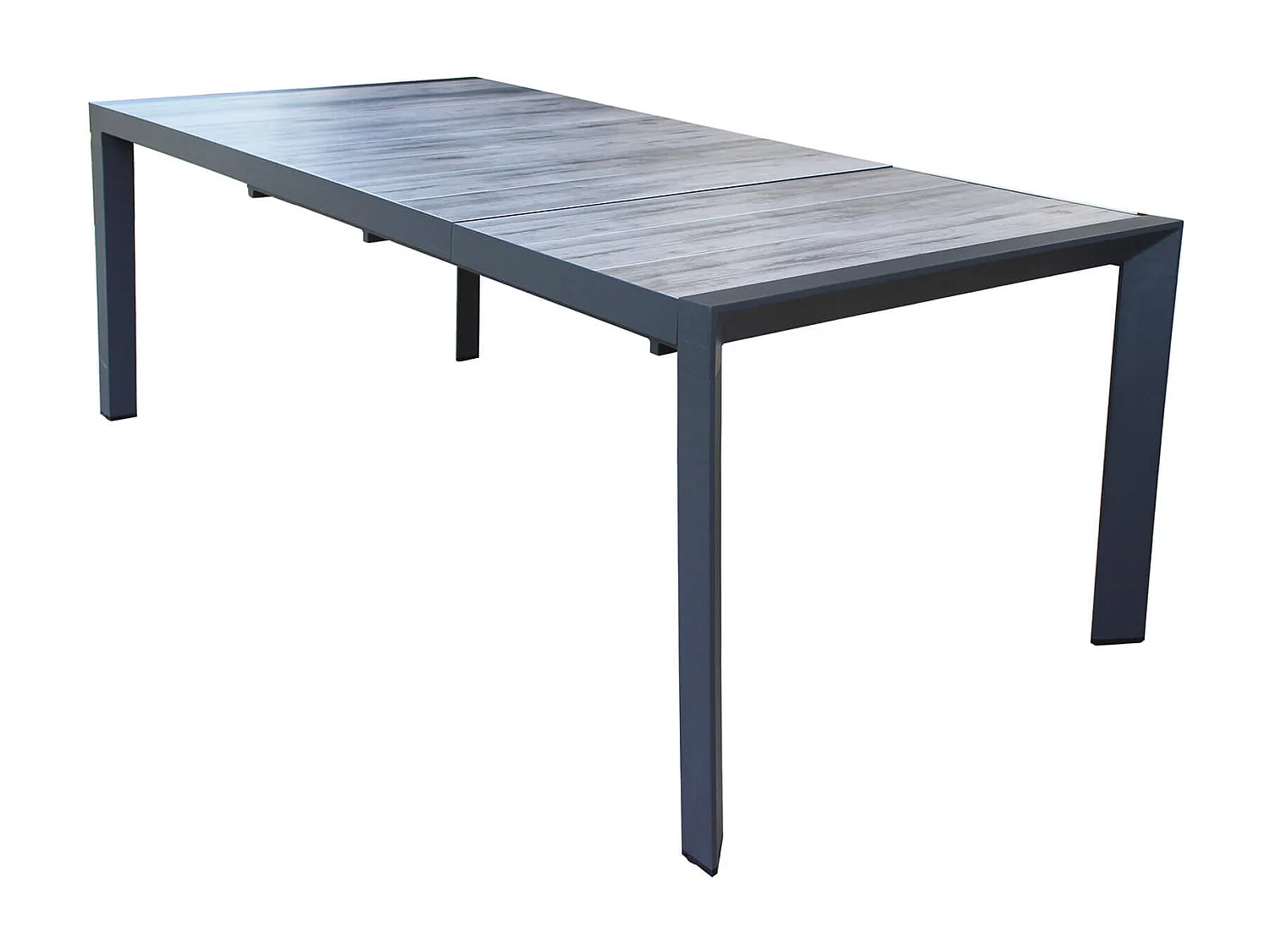 MilaniHome.it - tavolo da giardino allungabile in gres 205/265x105 di design moderno vintage cm 175/235 x 100 x 75 hdi coloreAntracite