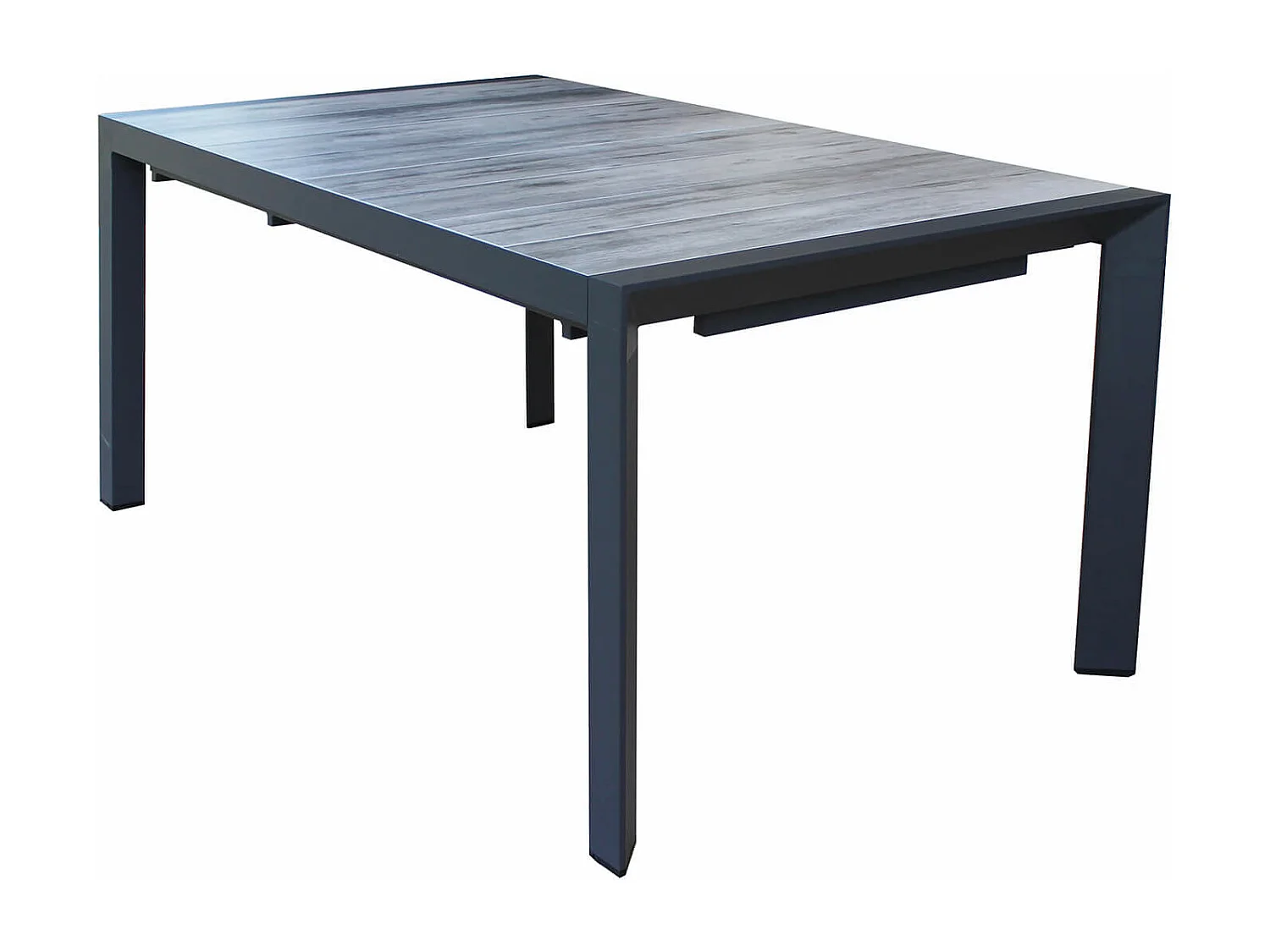 MilaniHome.it - tavolo da giardino allungabile in gres 205/265x105 di design moderno vintage cm 175/235 x 100 x 75 hdi coloreAntracite