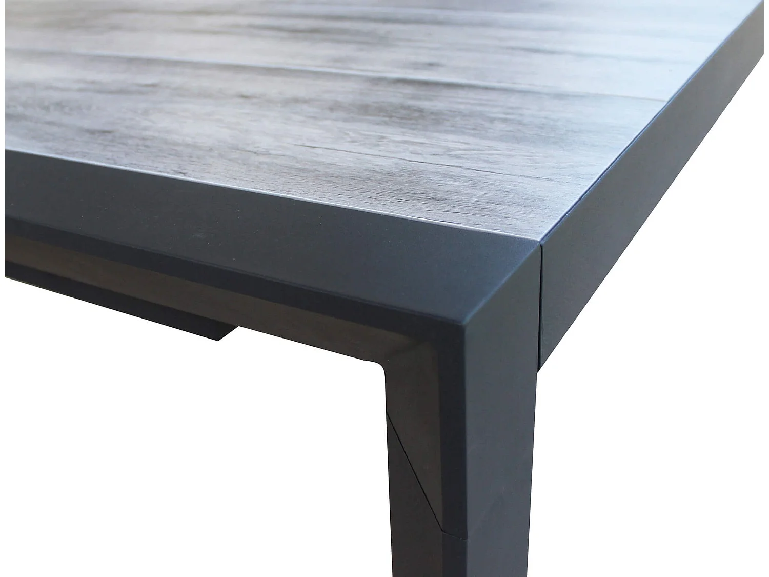 MilaniHome.it - tavolo da giardino allungabile in gres 205/265x105 di design moderno vintage cm 175/235 x 100 x 75 hdi coloreAntracite