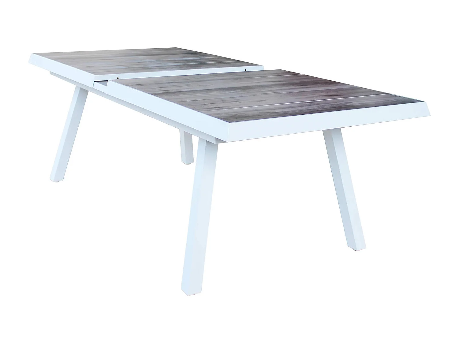 MilaniHome.it - tavolo da giardino allungabile in gres 205/265x105 di design moderno vintage cm 205/265 x 105 x 75 hdi coloreBianco