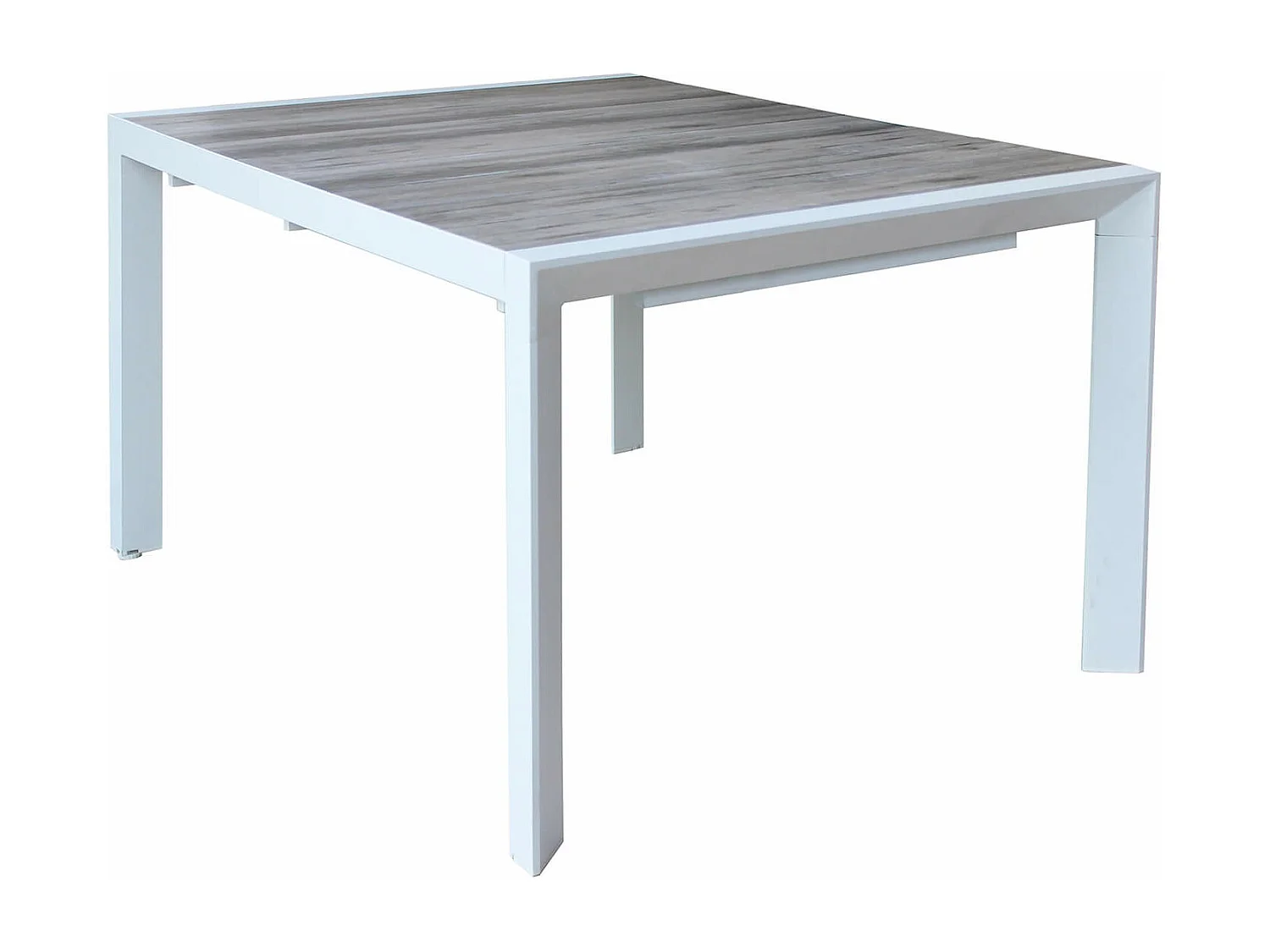 MilaniHome.it - tavolo da giardino allungabile in gres 205/265x105 di design moderno vintage cm 175/235 x 100 x 75 hdi coloreBianco