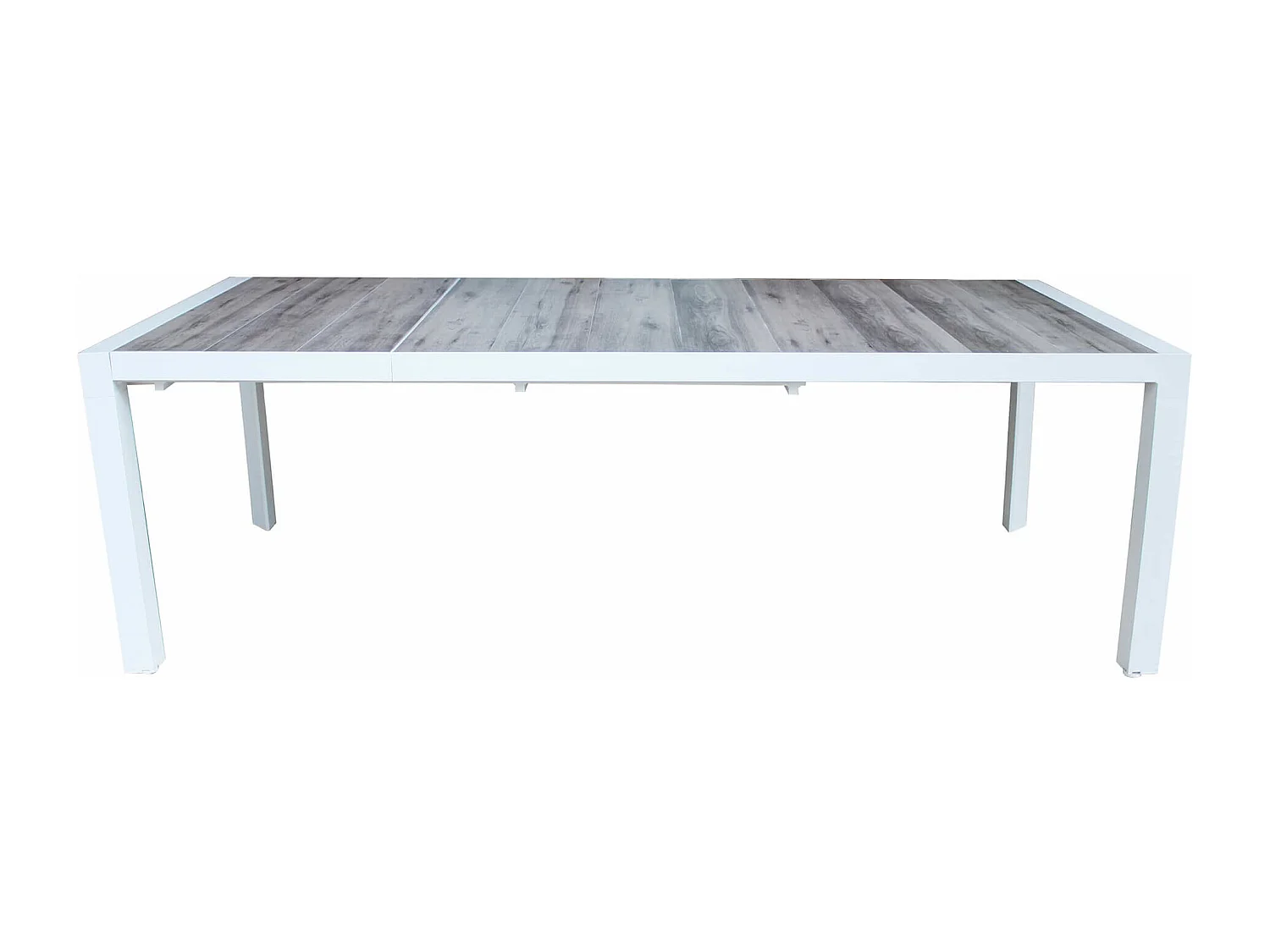 MilaniHome.it - tavolo da giardino allungabile in gres 205/265x105 di design moderno vintage cm 175/235 x 100 x 75 hdi coloreBianco