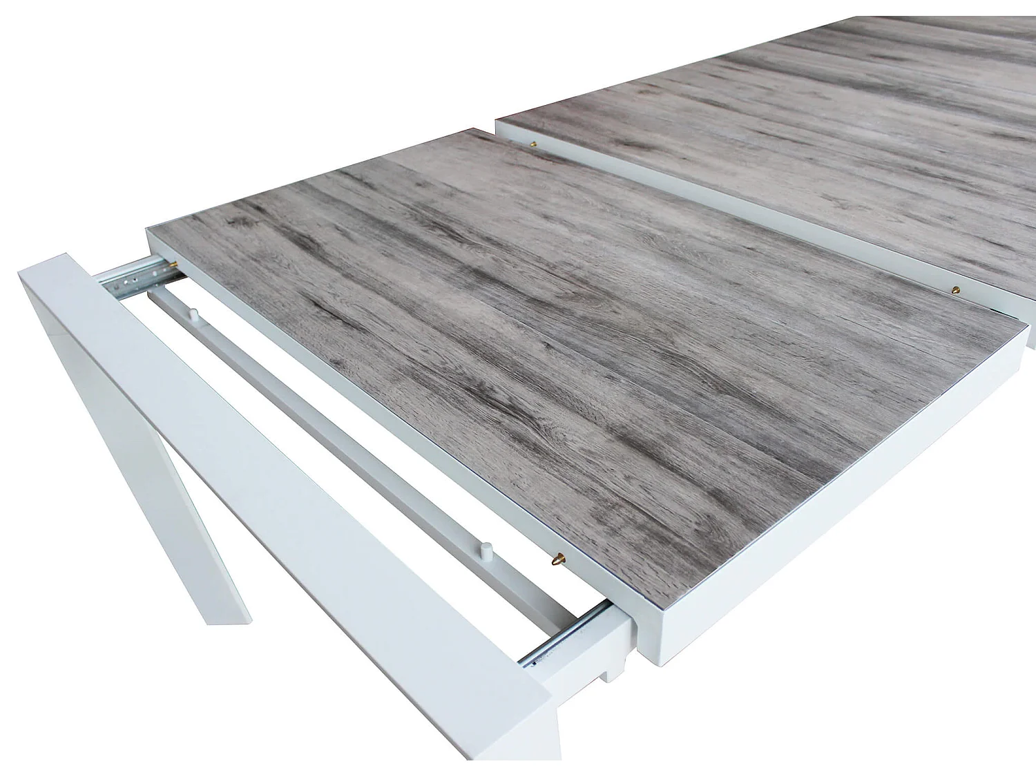 MilaniHome.it - tavolo da giardino allungabile in gres 205/265x105 di design moderno vintage cm 175/235 x 100 x 75 hdi coloreBianco