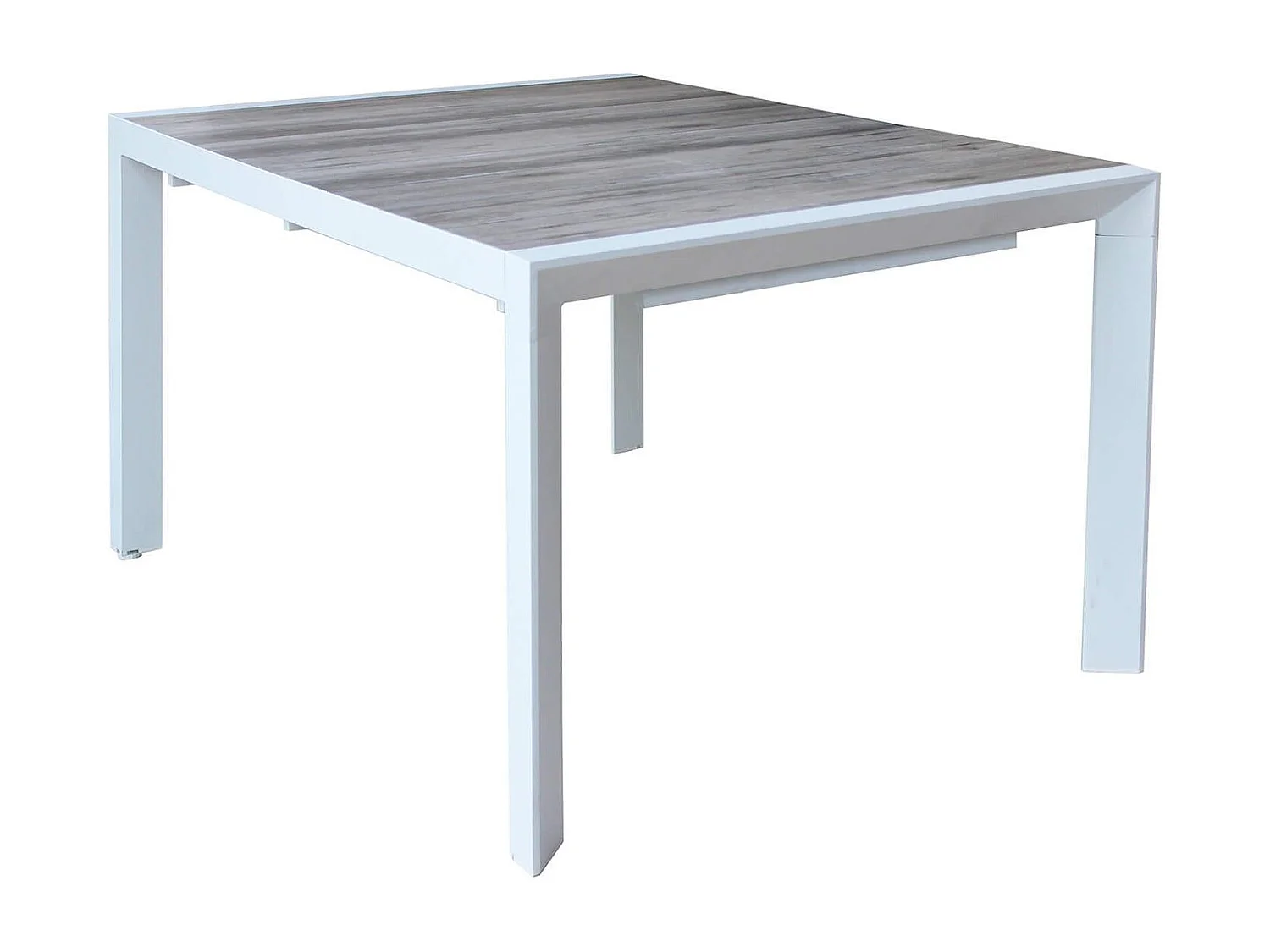 MilaniHome.it - tavolo da giardino allungabile in gres 205/265x105 di design moderno vintage cm 175/235 x 100 x 75 hdi coloreBianco