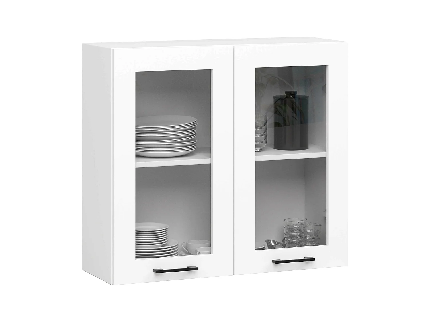 Vetrina da cucina sospesa AKORD OLIWIA Bianca 80 cm 2 porte 80x30,5x72 cm
