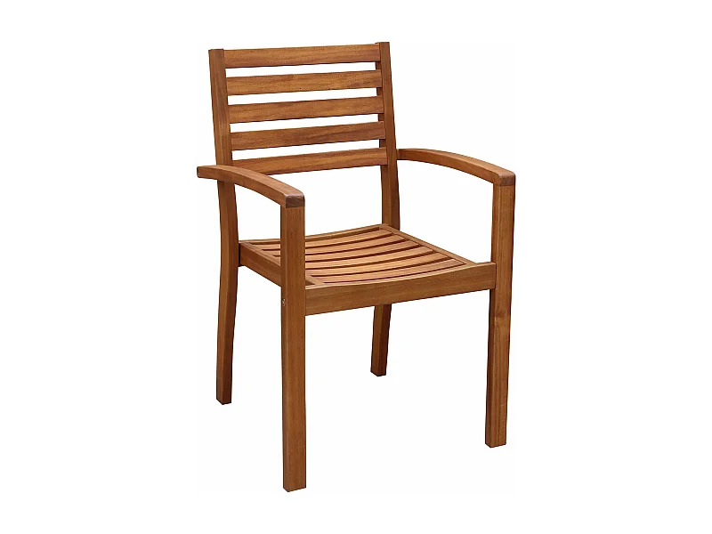 MilaniHome.it - poltrona da giardino in legno di acacia di design cm 57 x 58 x 88 hdi coloreMarrone chiaro