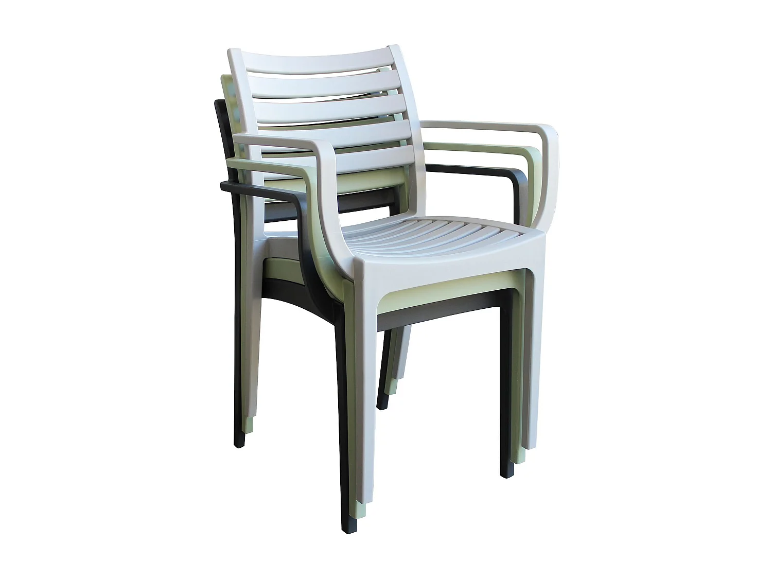 MilaniHome.it - Poltrona in plastica per esterno giardino interno sala da pranzo colorata polipropilenedi coloreGrigio