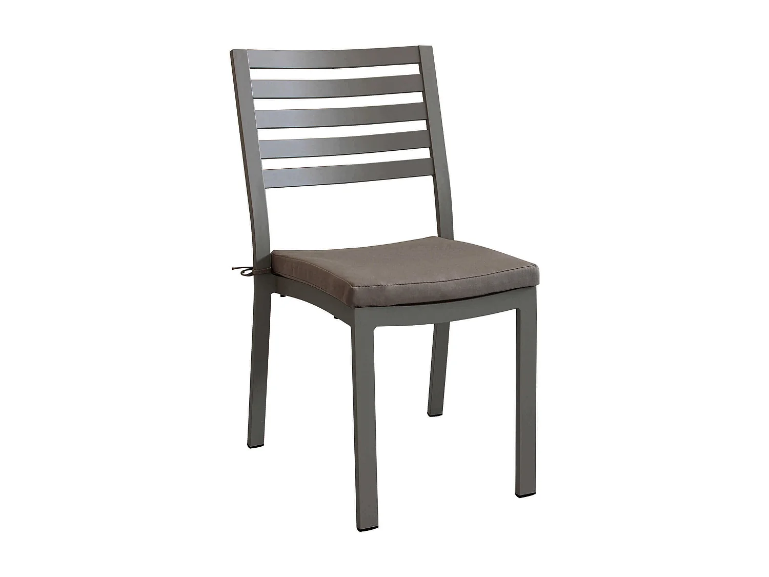 MilaniHome.it - Sedia Impilabile In Alluminio Taupe Con Cuscino Da Esterno Giardino, Per Ristorante Agriturismo Albergo Hoteldi coloreTaupe