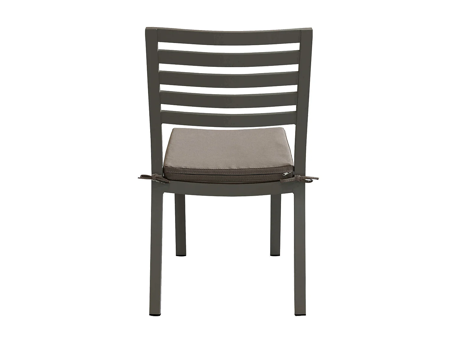 MilaniHome.it - Sedia Impilabile In Alluminio Taupe Con Cuscino Da Esterno Giardino, Per Ristorante Agriturismo Albergo Hoteldi coloreTaupe