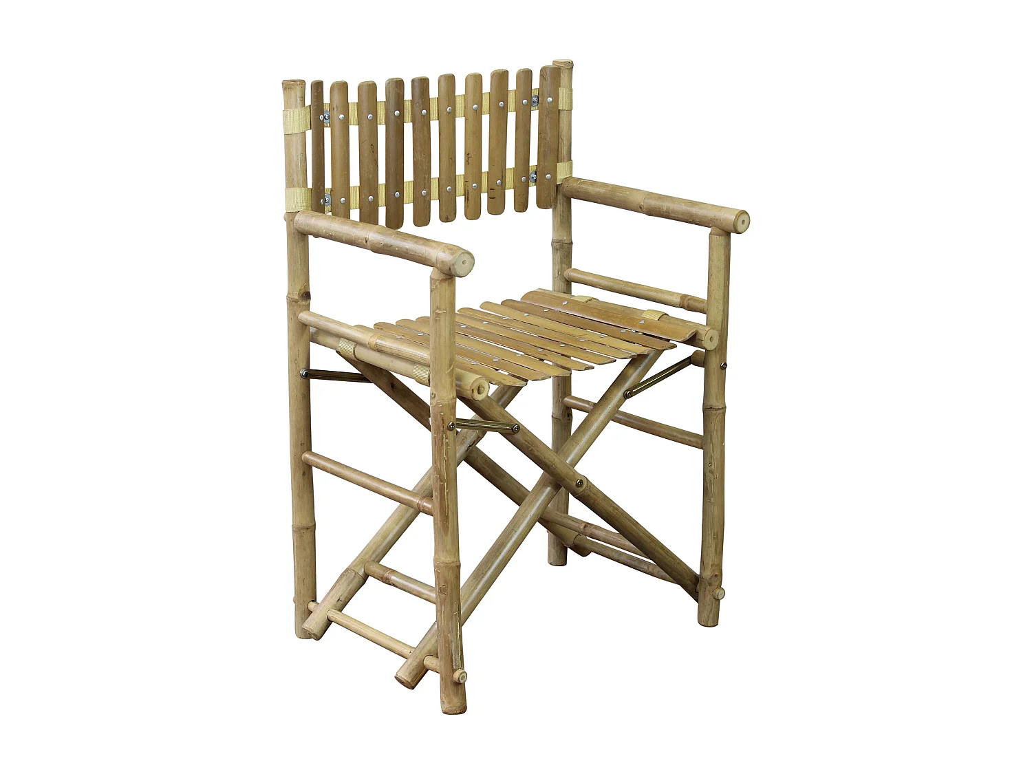 MilaniHome.it - poltrona regista in bamboo di design per esterno giardino cm 60 l x 44 p x 88 hdi coloreMarrone