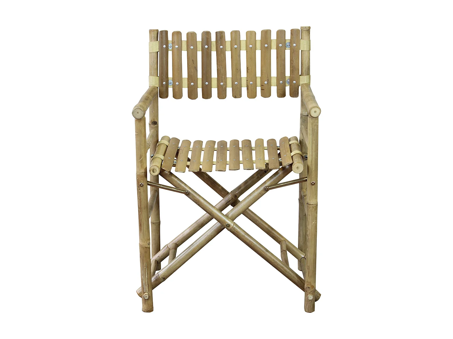 MilaniHome.it - poltrona regista in bamboo di design per esterno giardino cm 60 l x 44 p x 88 hdi coloreMarrone
