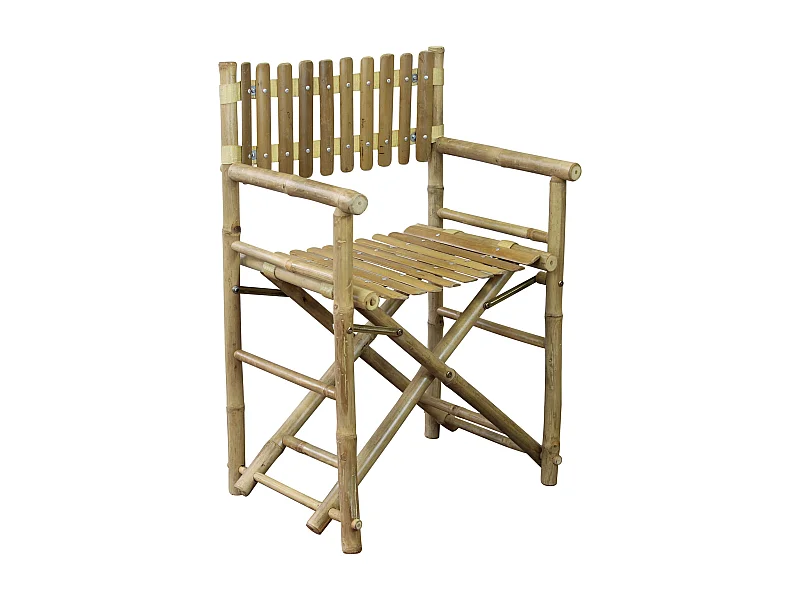 MilaniHome.it - poltrona regista in bamboo di design per esterno giardino cm 60 l x 44 p x 88 hdi coloreMarrone