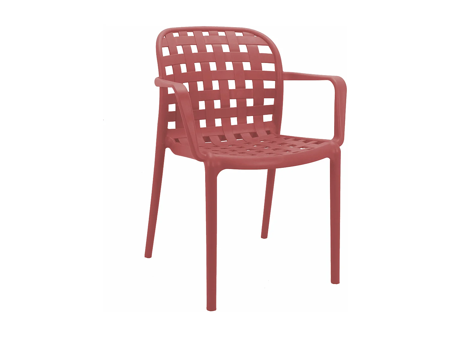 MilaniHome.it - poltrona da giardino in polipropilene di design moderno industrial cm 58 x 57,5 x 82,5 hdi coloreRosso