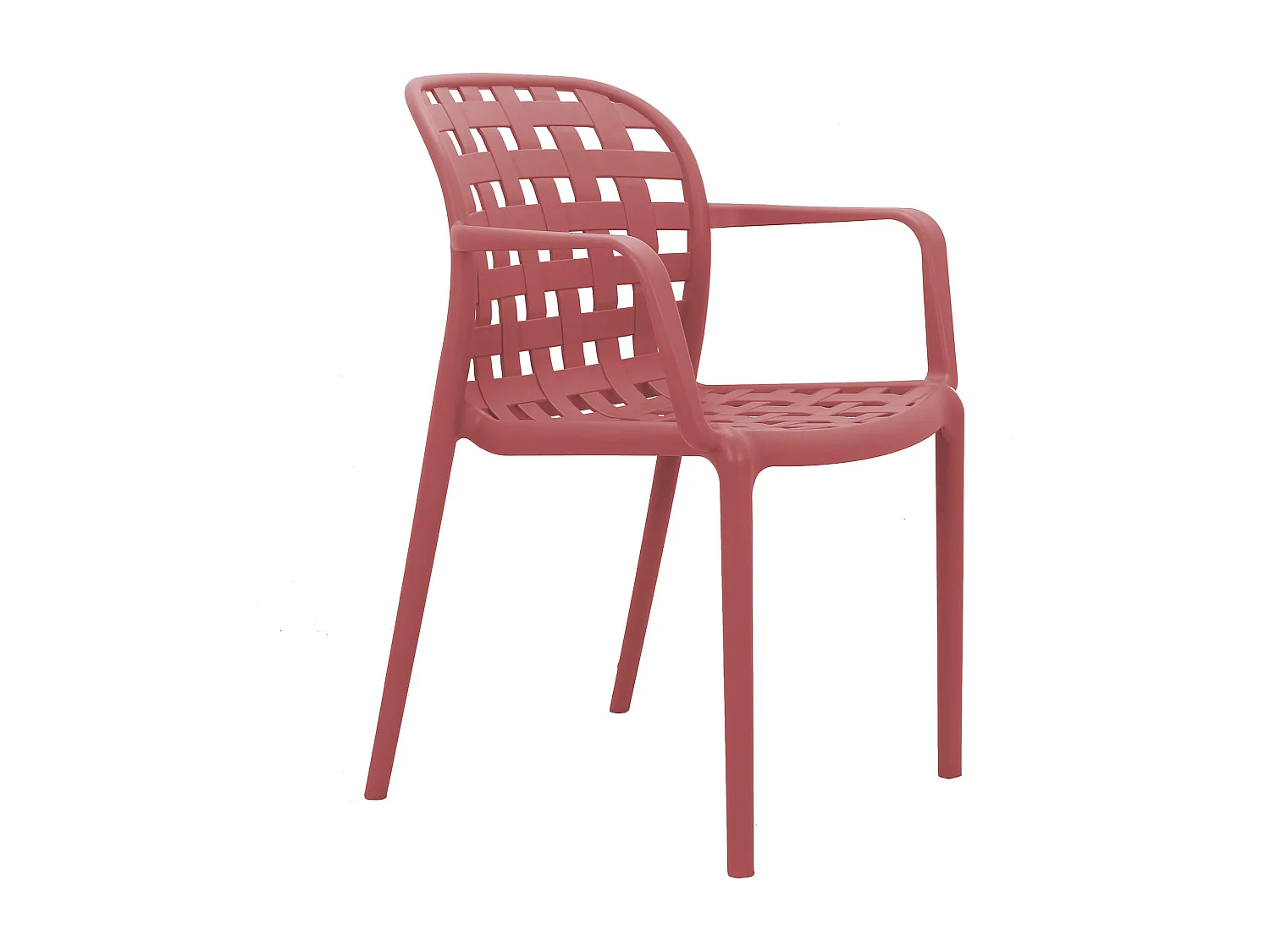 MilaniHome.it - poltrona da giardino in polipropilene di design moderno industrial cm 58 x 57,5 x 82,5 hdi coloreRosso